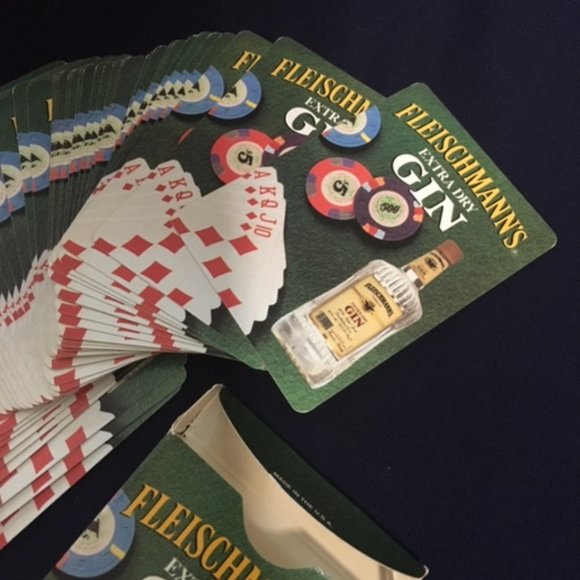 VTG 1992 Fleischmann's Extra Dry Gin Playing Deck Cards Poker Size - Picture 2 of 10